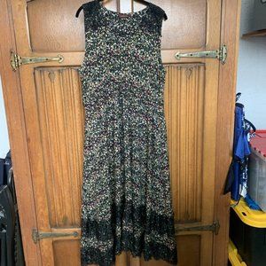 Ranna Gill Anthropologie Cynara Black Floral Lace Dress XL